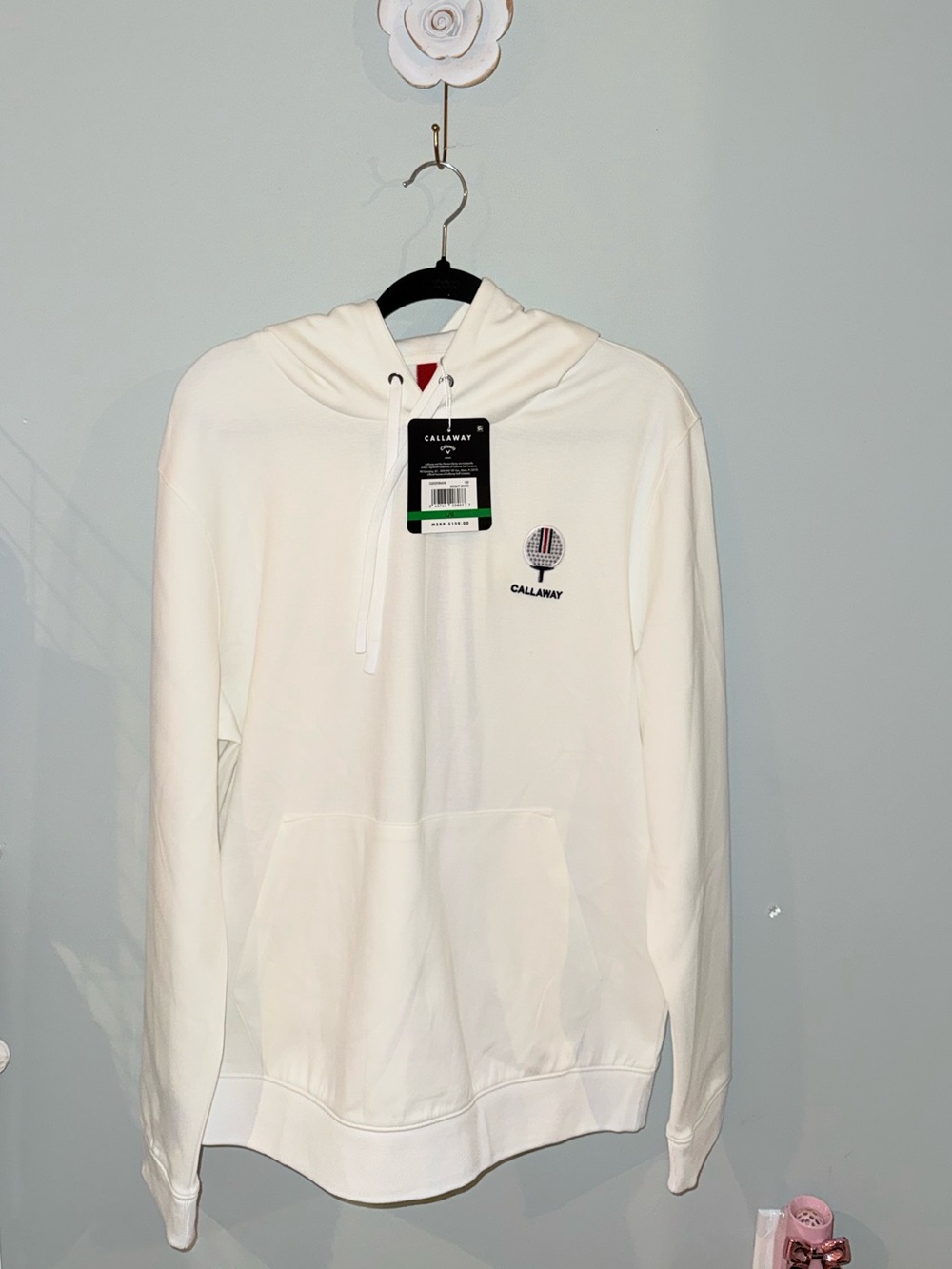 NWT Callaway Golf Performance Hoodie White L $129 - Picture 2 of 4